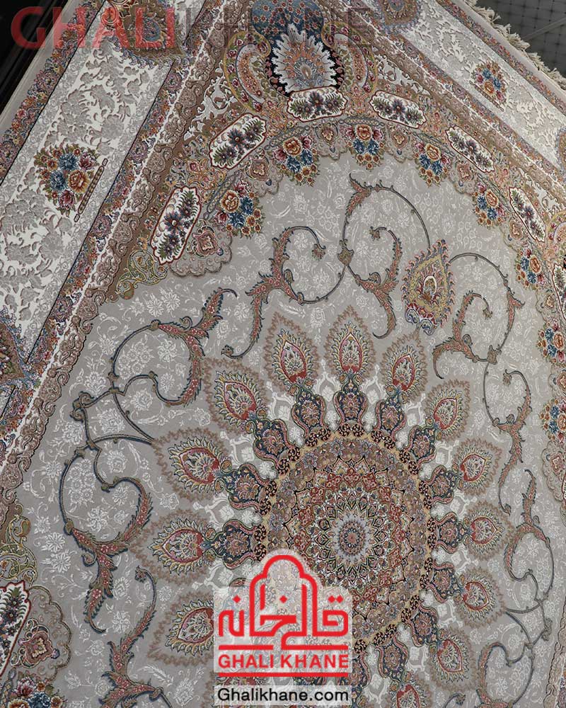 فرش نگین مشهد کد 1012 نقره ای