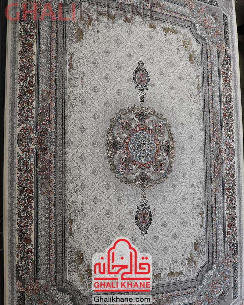 فرش نگین مشهد طرح 1220 کرم