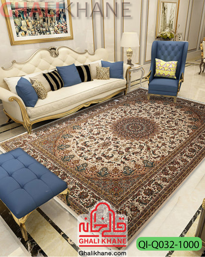 فرش ستاره کویر یزد کلکسیون شهریار کد Q032-1000