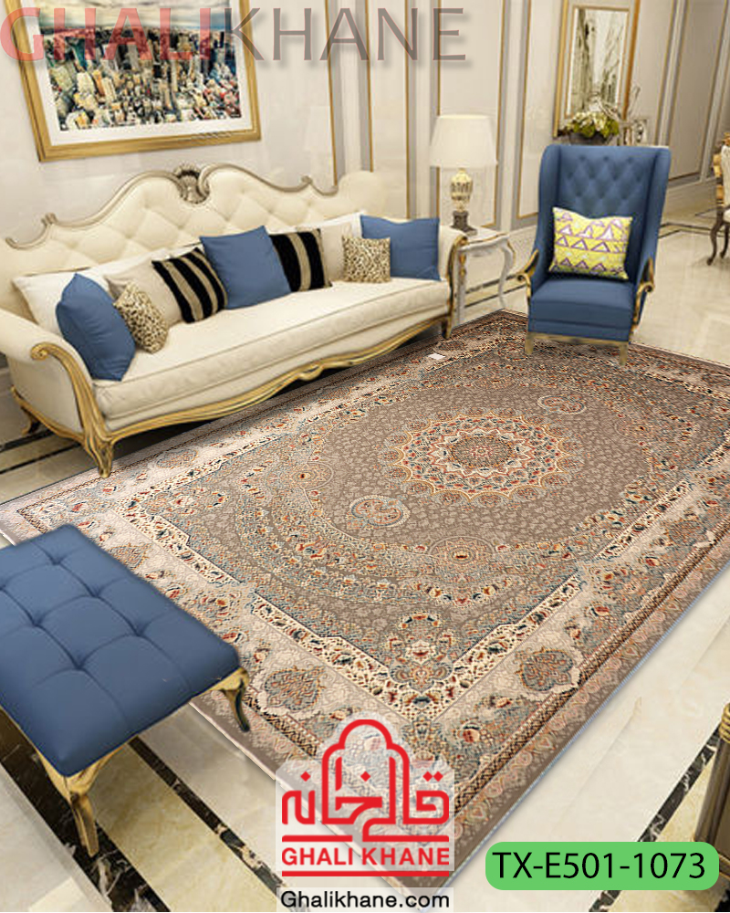 فرش ستاره کویر یزد کلکسیون ستارگان 1500 شانه کد E501-1073