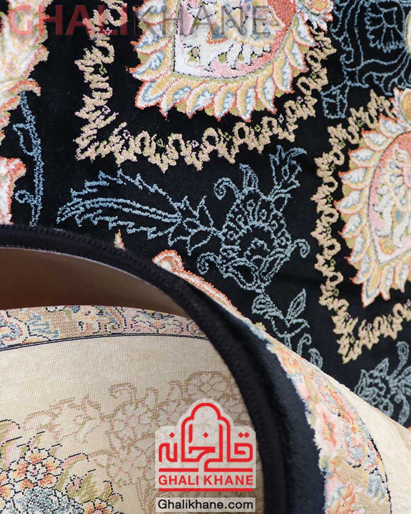 فرش نگین مشهد کد 1012 سرمه ای