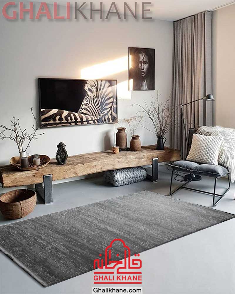 فرش ماشینی زمرد مشهد کد 5124 طوسی