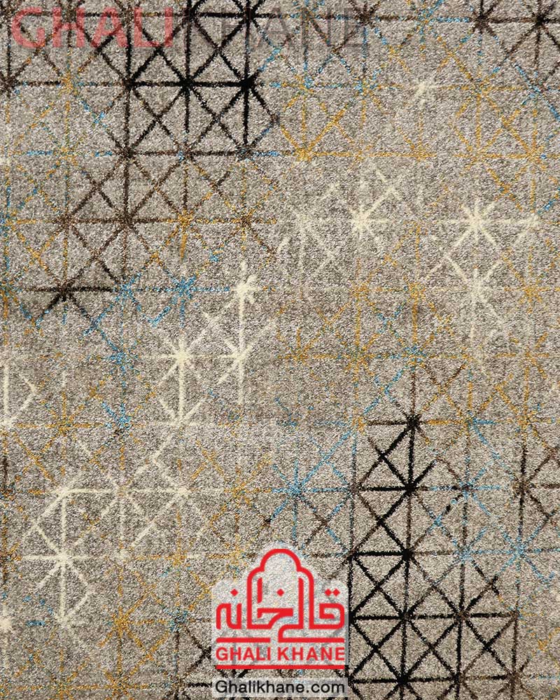 گلیم فرش ساوین کد 4128 نقره ای روشن