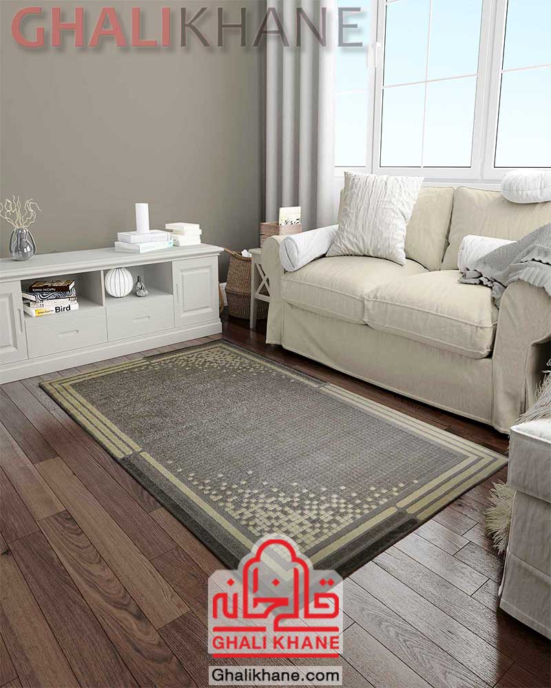 فرش ساوین طرح 7433 نقره ای