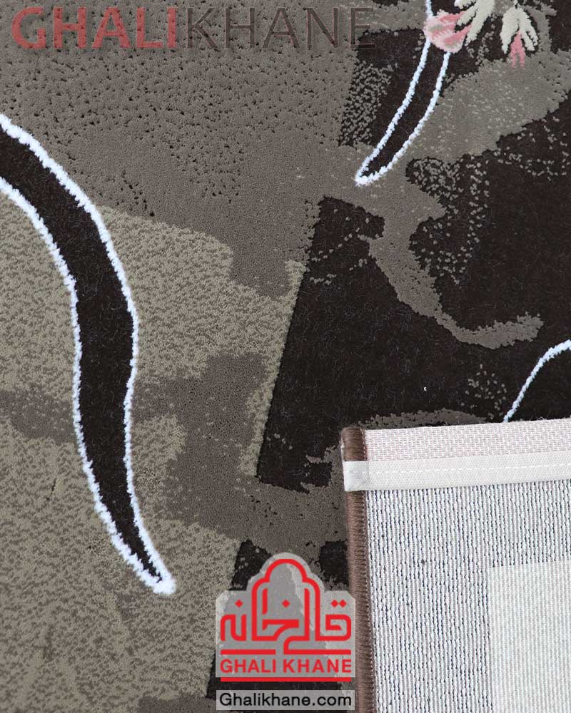 فرش زمرد مشهد 410 شانه کد 1712 قهوه ای