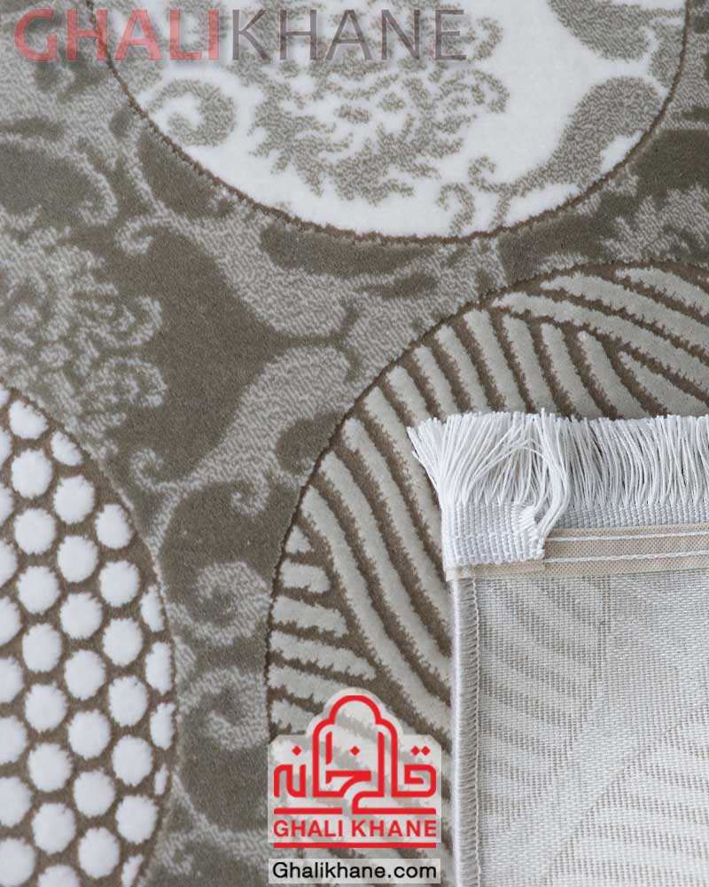 فرش زمرد مشهد کد 2109 بژ صورتی