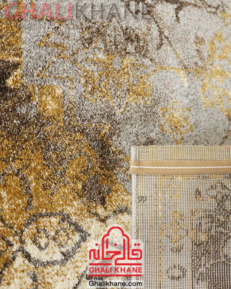 فرش ساوین کد 4116 نقره ای