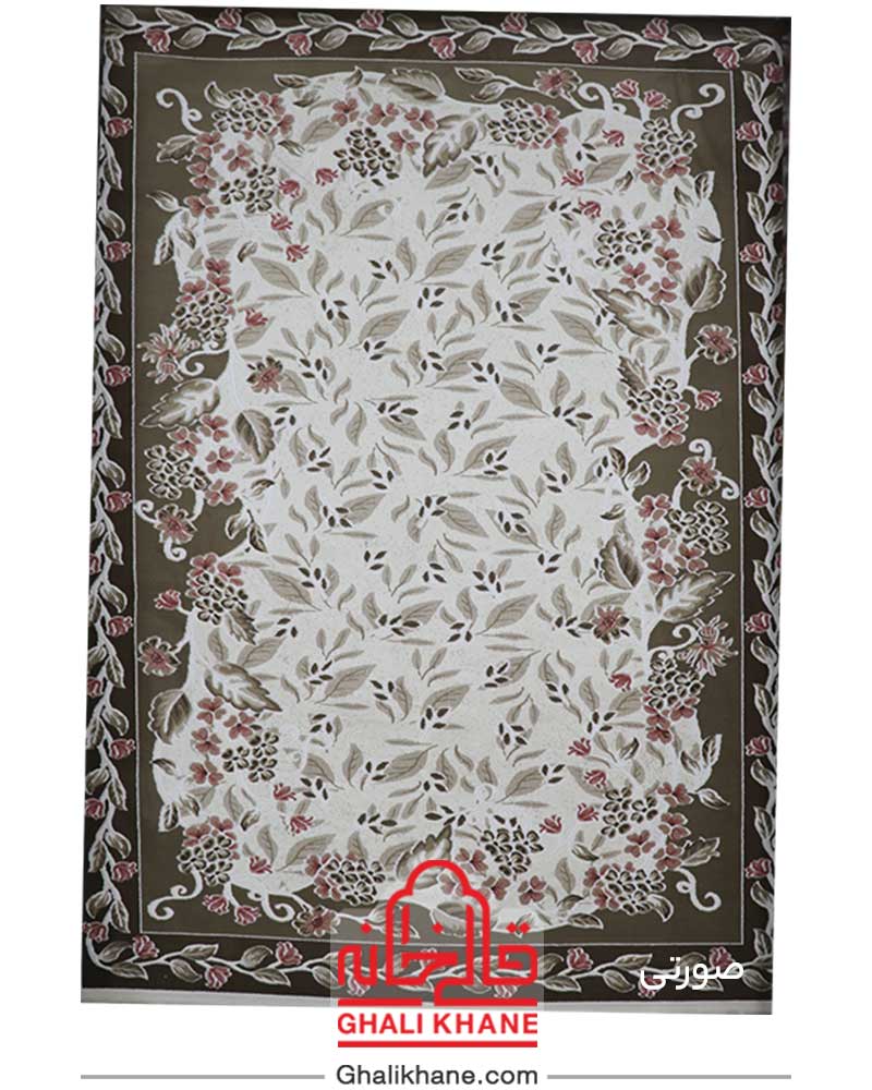 فرش زمرد مشهد کد 1725 صورتی