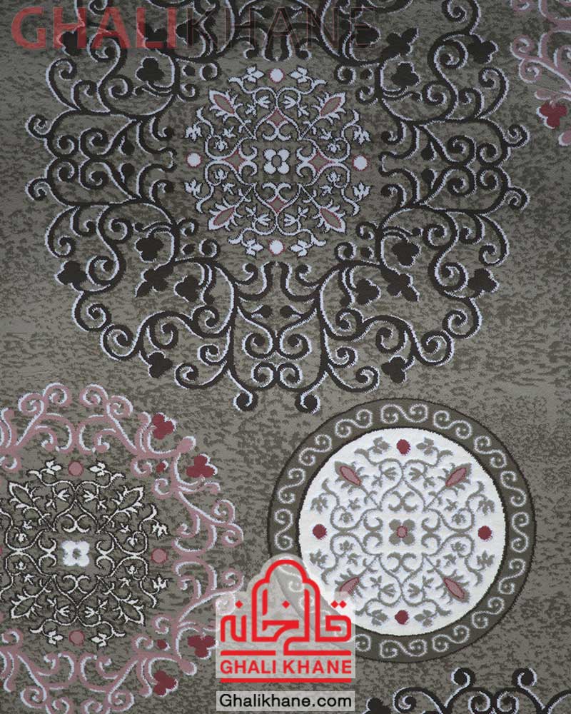 فرش فانتزی زمرد مشهد کد 1707 صورتی