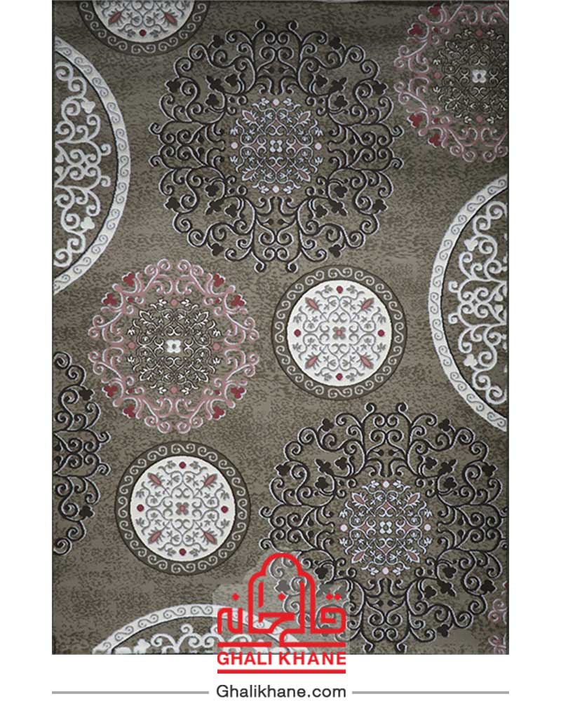 فرش زمرد مشهد 410 شانه کد 1707 صورتی