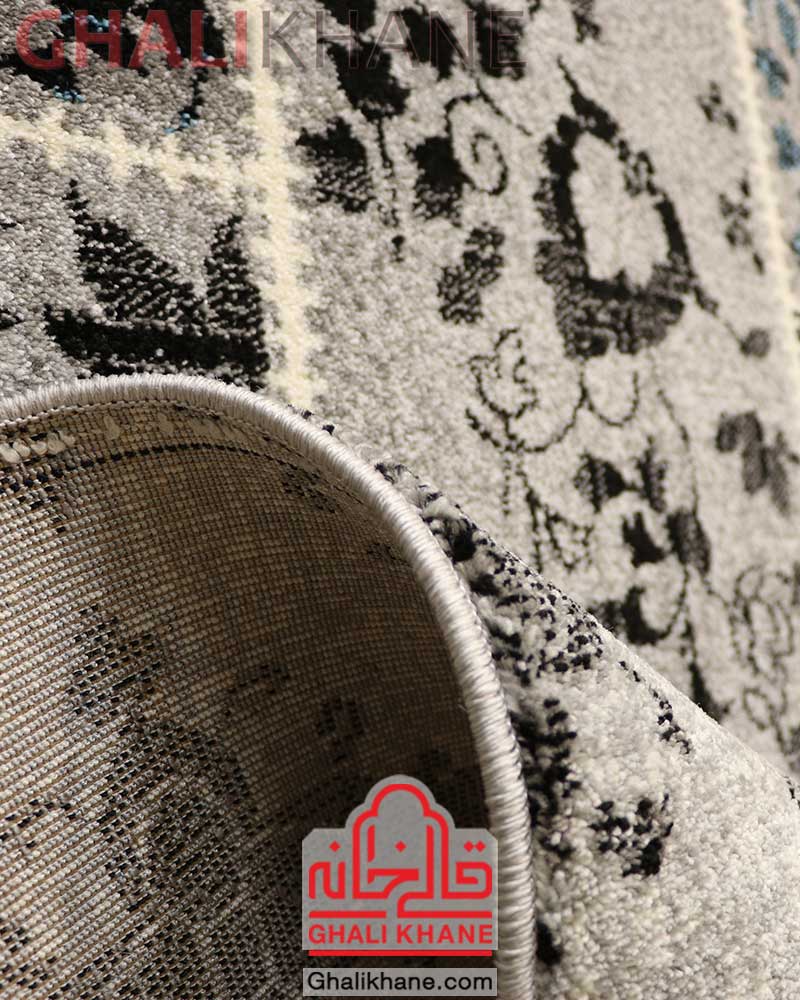 فرش ساوین طرح 4121 آبی مشکی