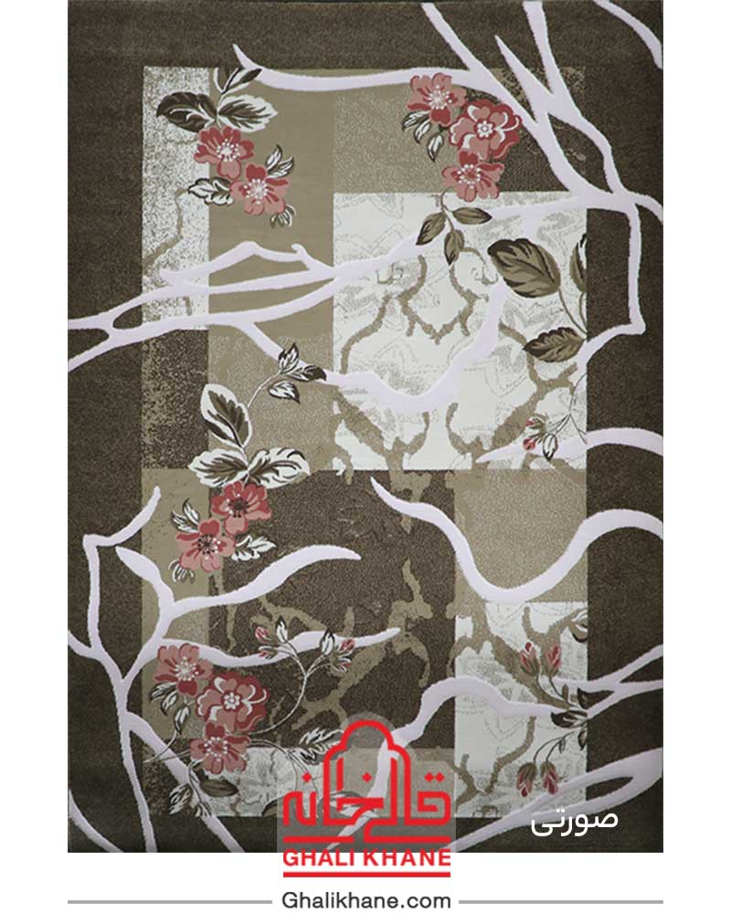 فرش زمرد مشهد کد 1712 صورتی