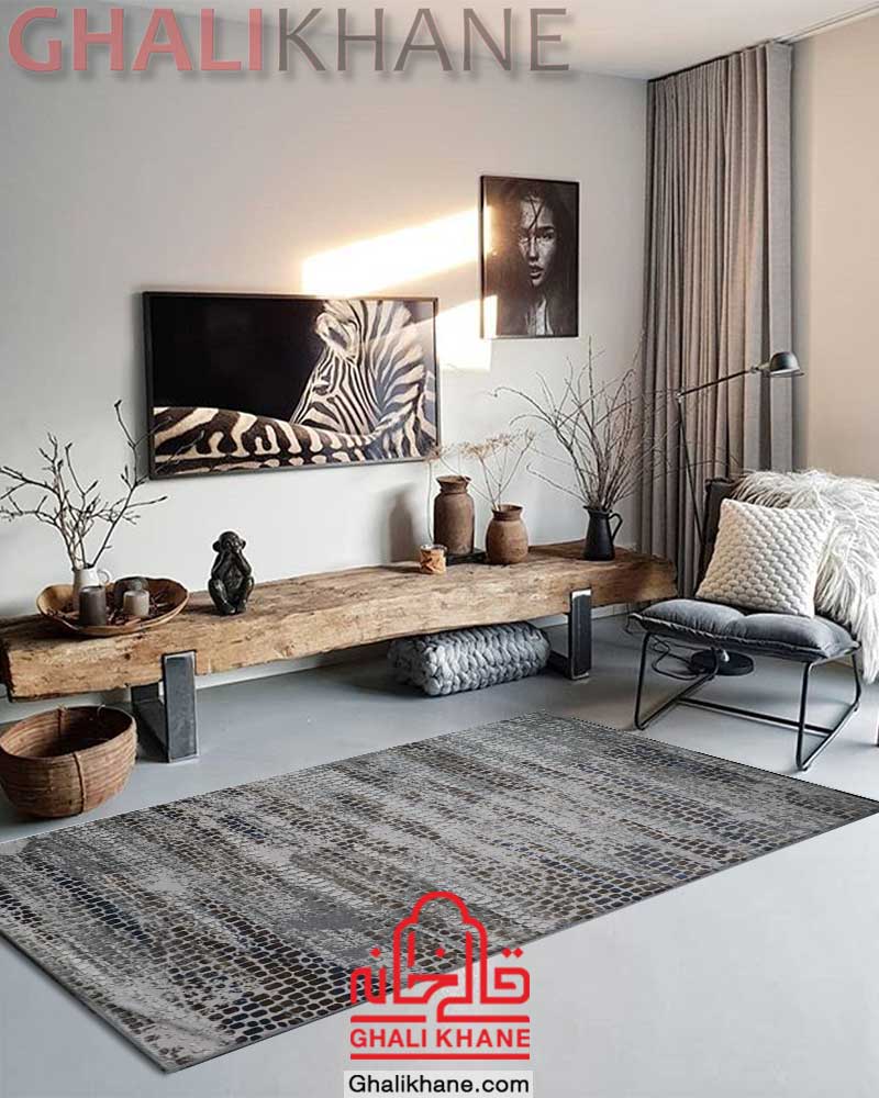 فرش فانتزی زمرد مشهد کد 5121 طوسی