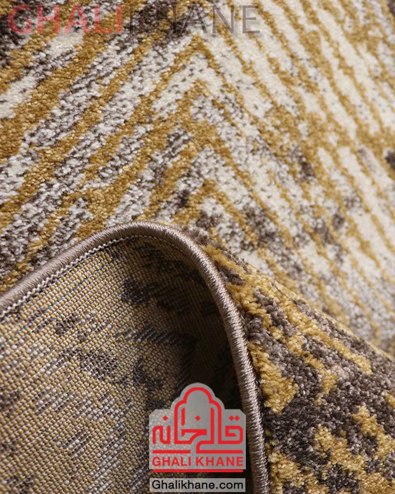 فرش ساوین کد 4119 طلایی