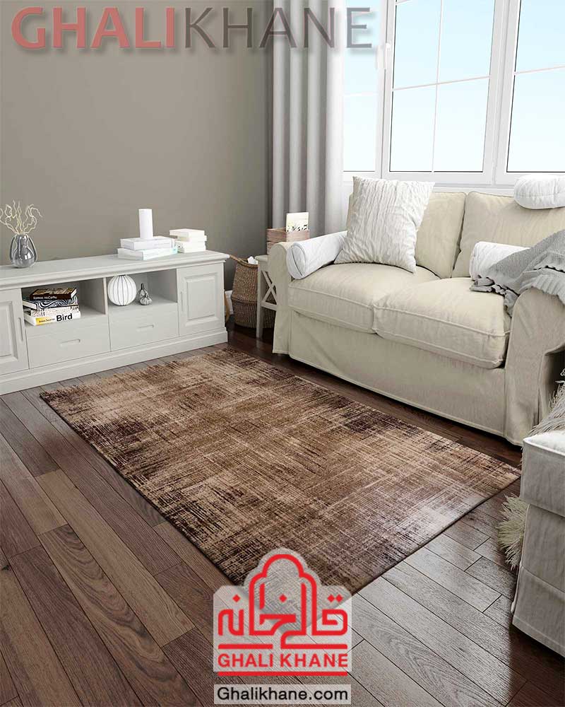 گلیم فرش ساوین کد 2222 شکلاتی