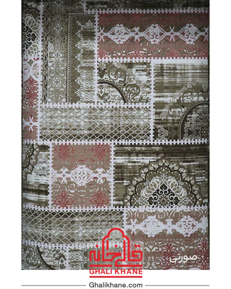 فرش زمرد مشهد کد 1714 صورتی