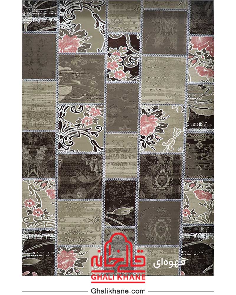 فرش زمرد مشهد کد 1721 قهوه ای