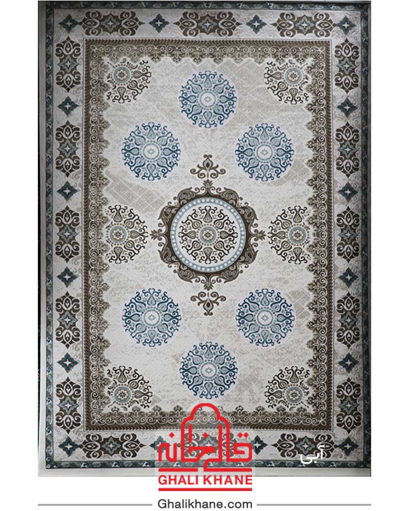 فرش زمرد مشهد کد 1729 آبی