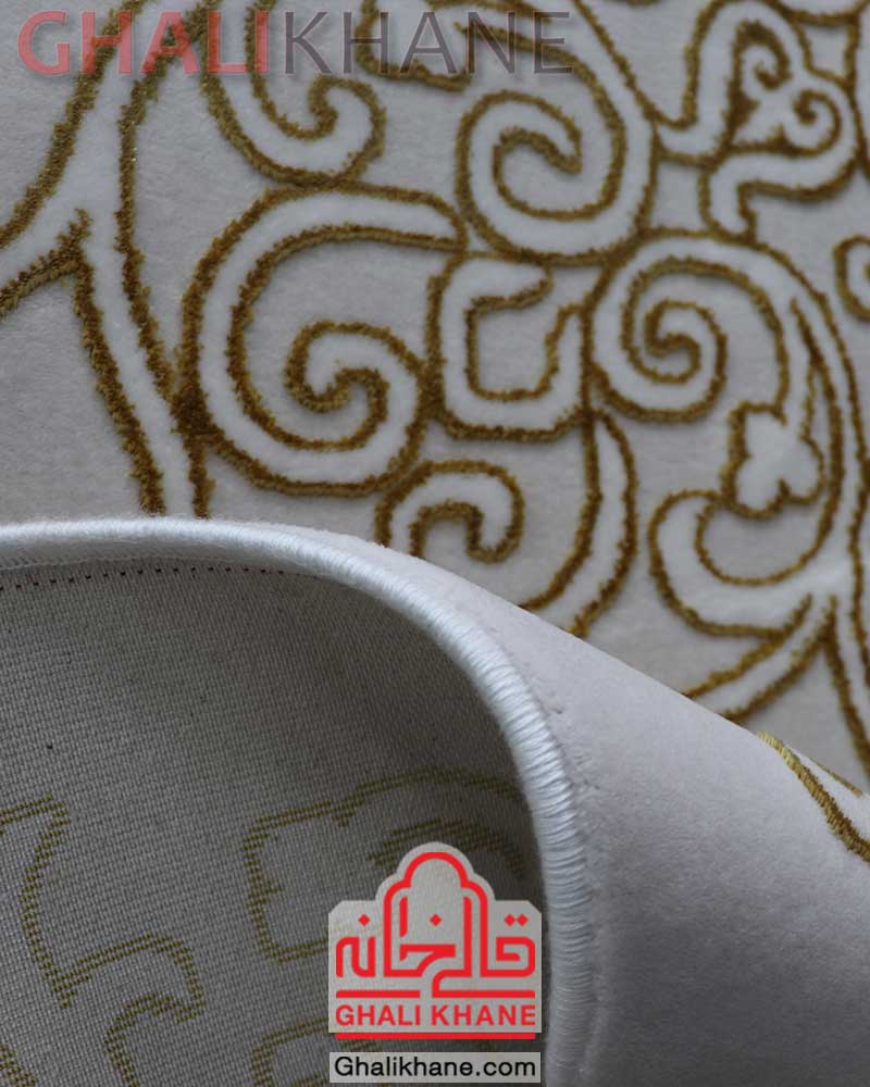 فرش زمرد مشهد کد 2119 کرم