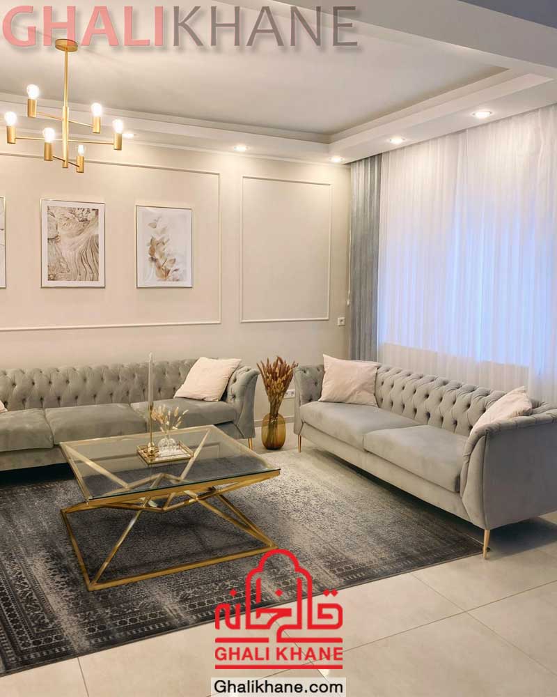 فرش زمرد مشهد کد 5104 طوسی