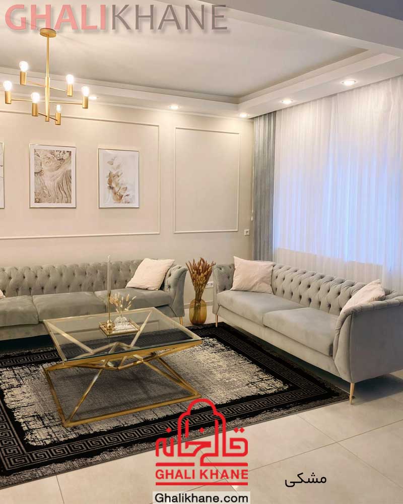فرش ساوین کد 4126 مشکی