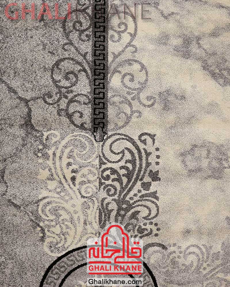 فرش ساوین کد 4010 نقره ای روشن