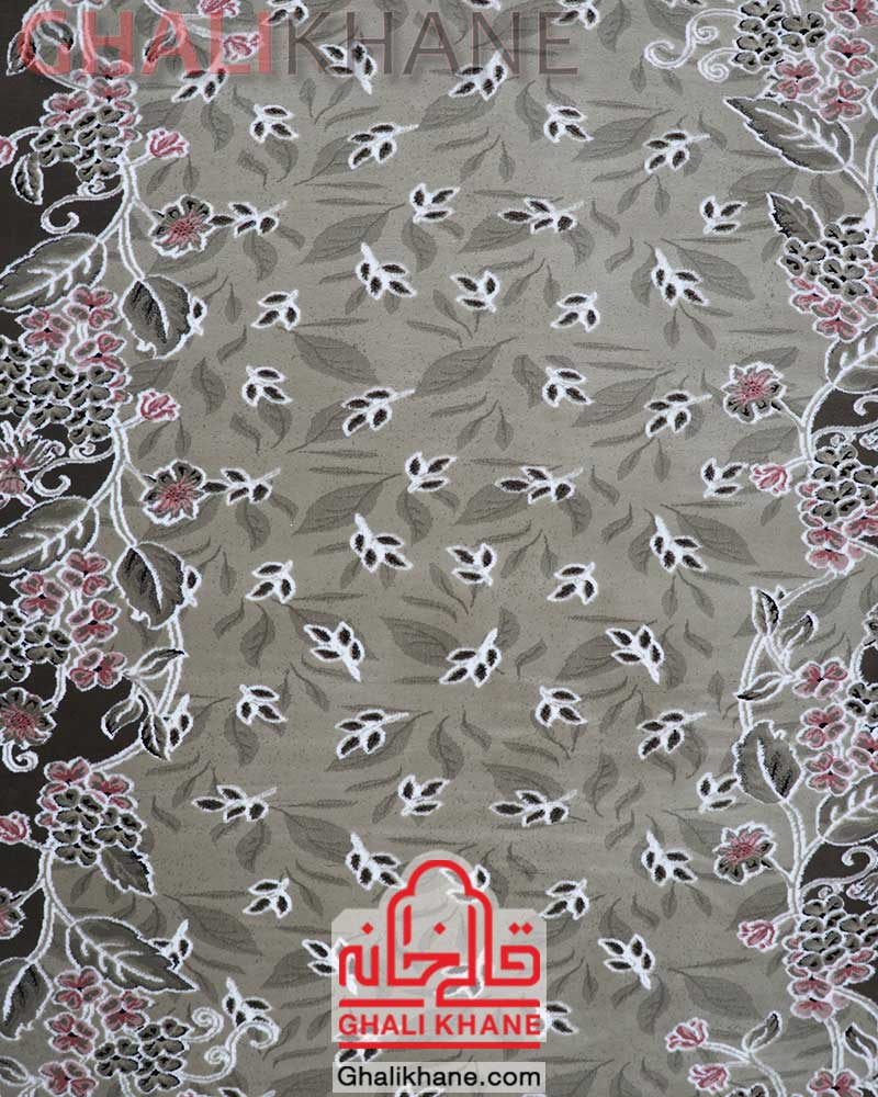 فرش زمرد مشهد کد 1725 قهوه ای