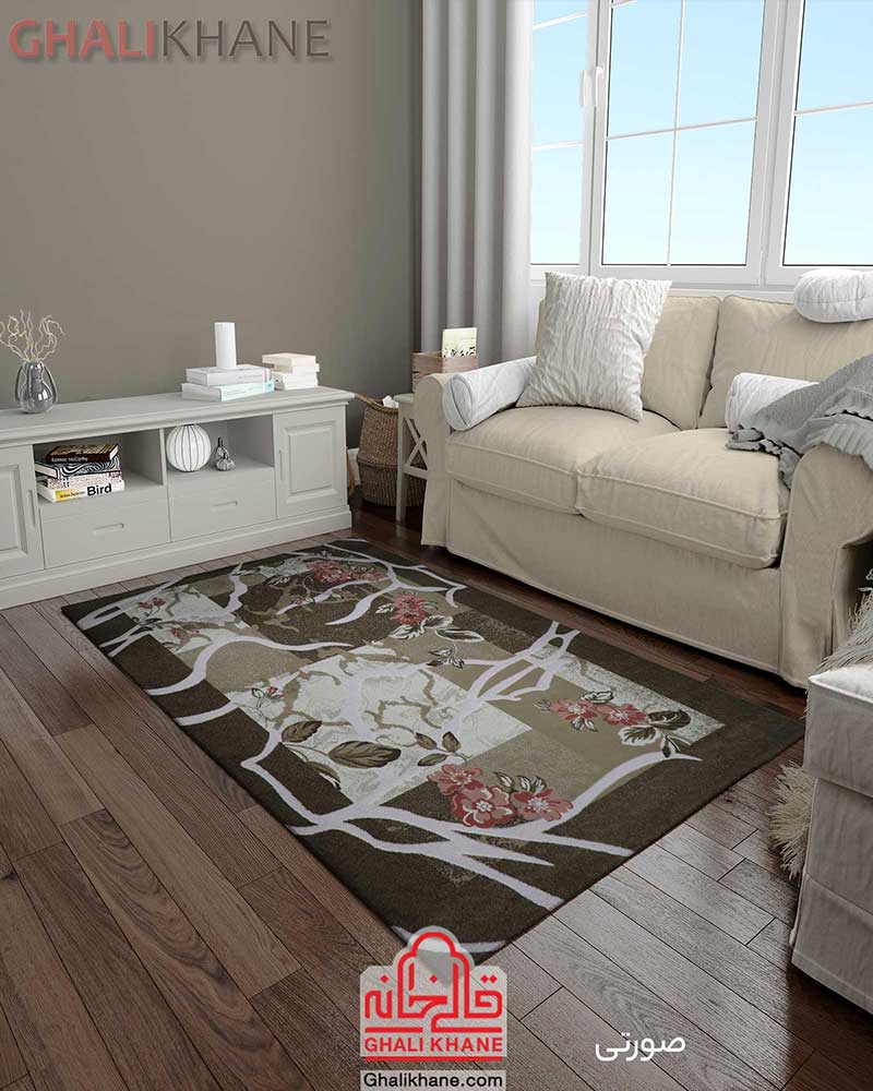 فرش زمرد مشهد کد 1712 صورتی