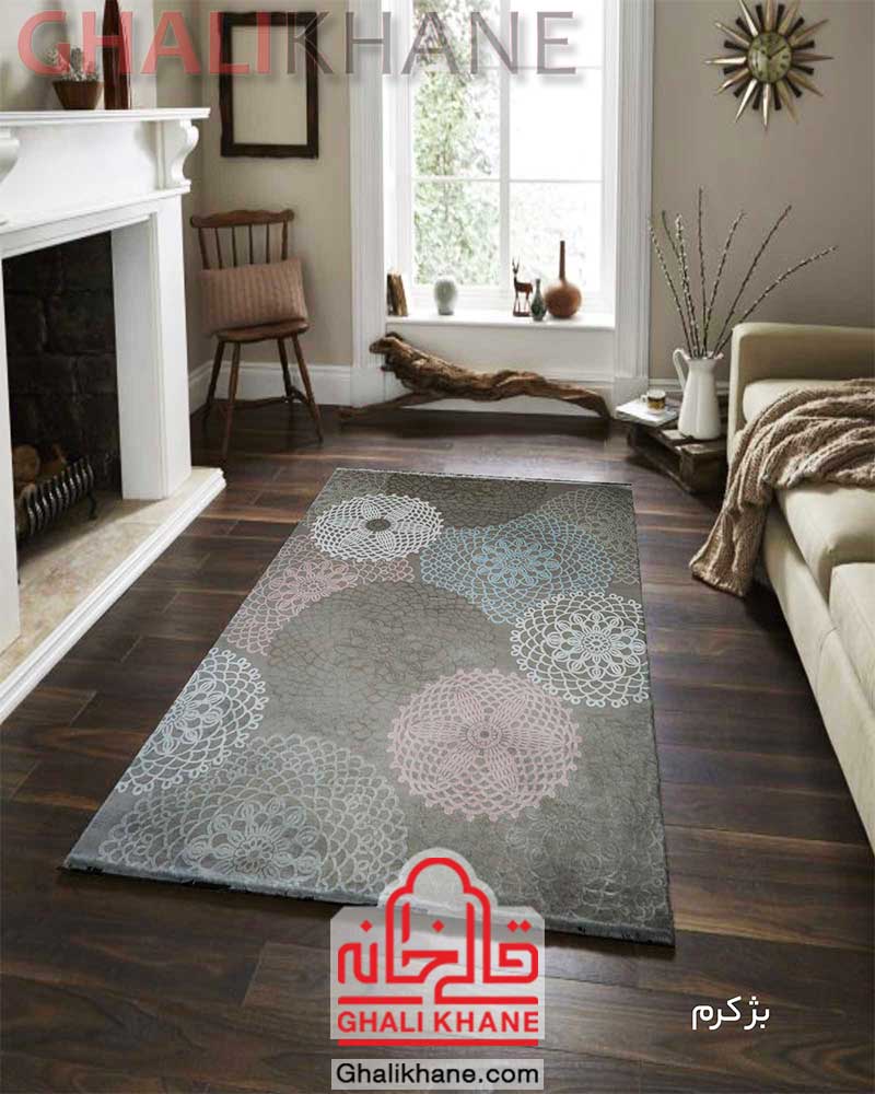 فرش زمرد مشهد کد 2107 بژ کرم