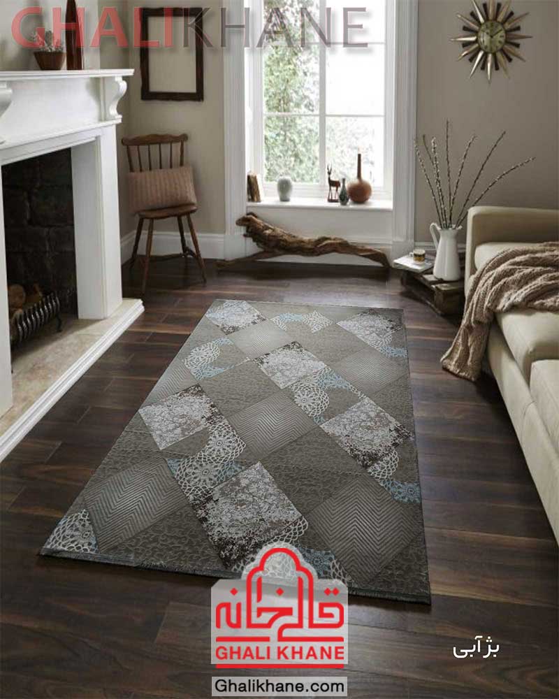 فرش زمرد مشهد کد 2101 بژ آبی