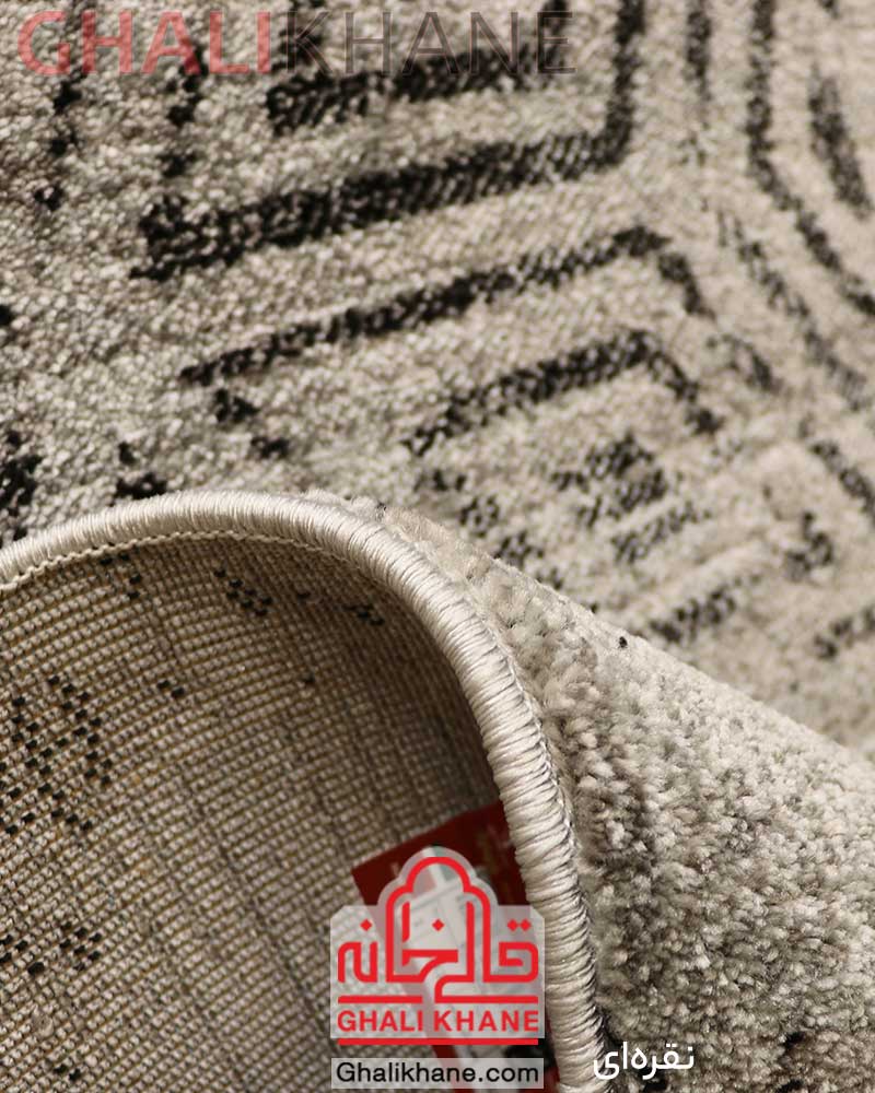 گلیم فرش ساوین کد 4113 نقره ای روشن