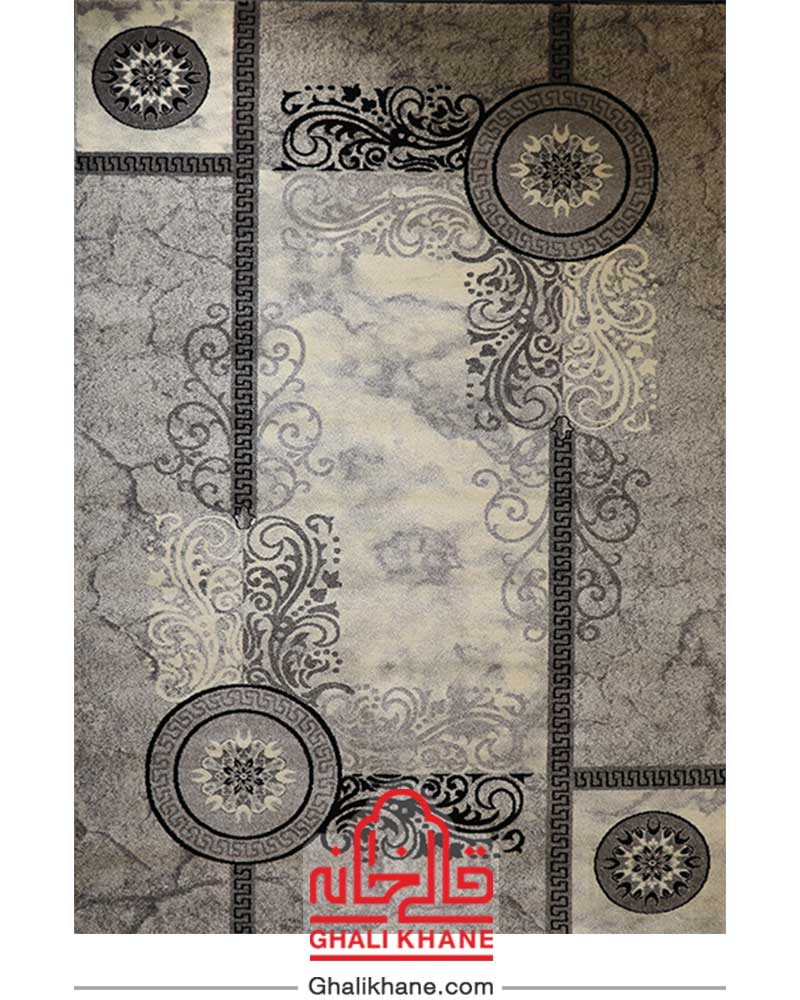 فرش ساوین کد 4010 نقره ای روشن