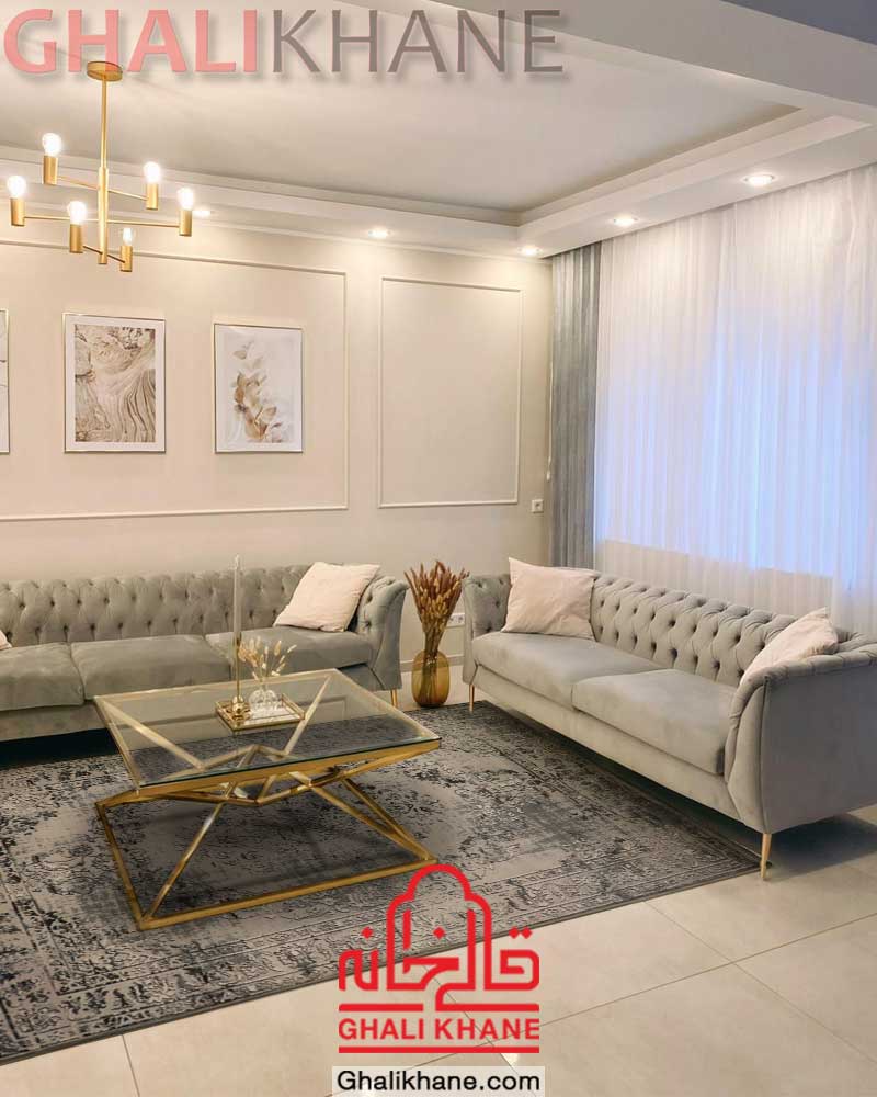 فرش زمرد مشهد کد 5105 طوسی