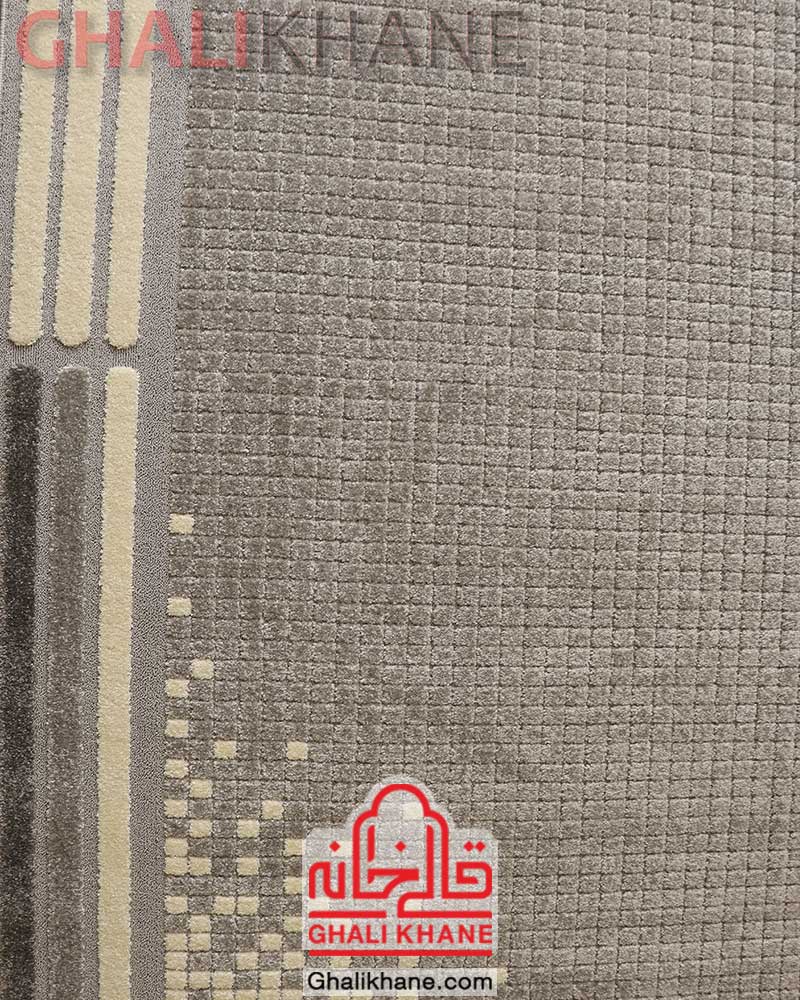 فرش ساوین کد 7433 نقره ای