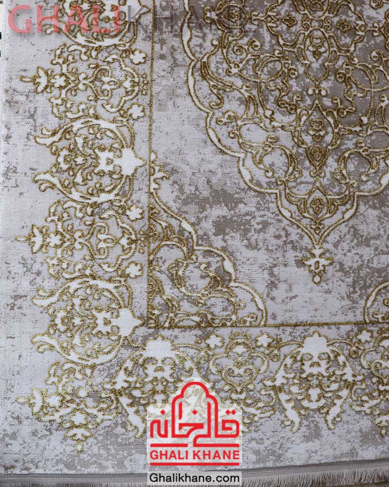 فرش زمرد مشهد کد 2126 بژ طلایی