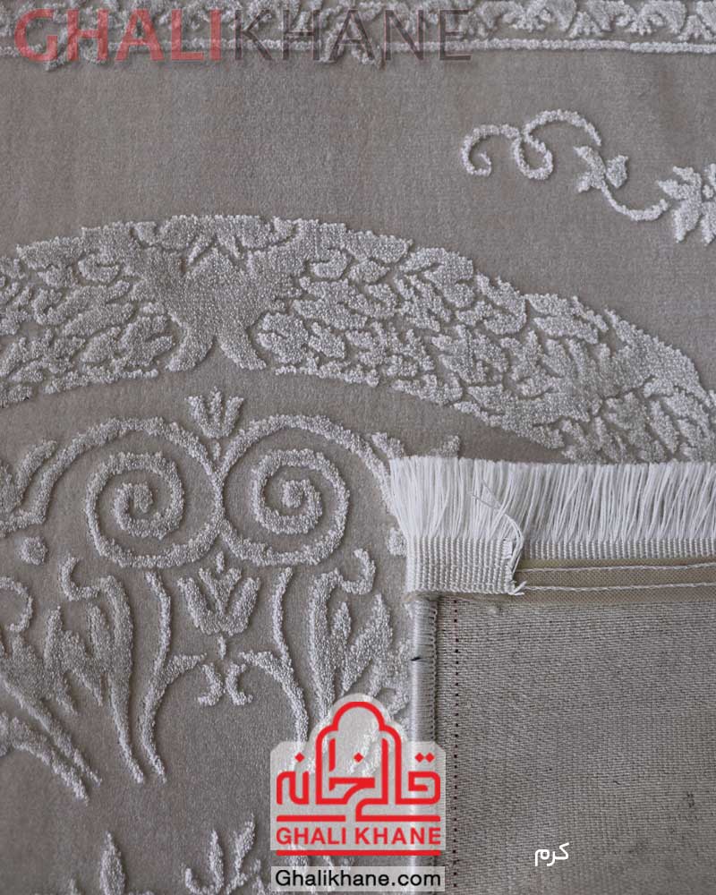 فرش زمرد مشهد کد 1914 کرم
