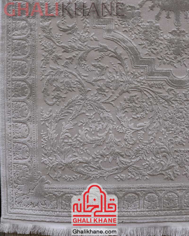 فرش زمرد مشهد کد 1910 کرم