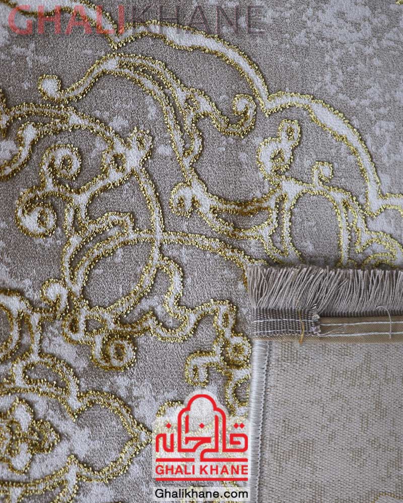 فرش زمرد مشهد کد 2126 بژ طلایی