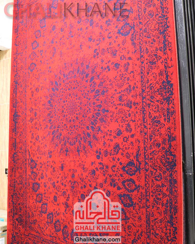 فرش تهران 1200 شانه طرح دلوان لاکی سرمه ای