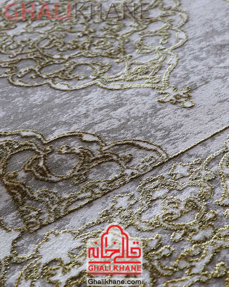 فرش زمرد مشهد کد 2126 بژ طلایی