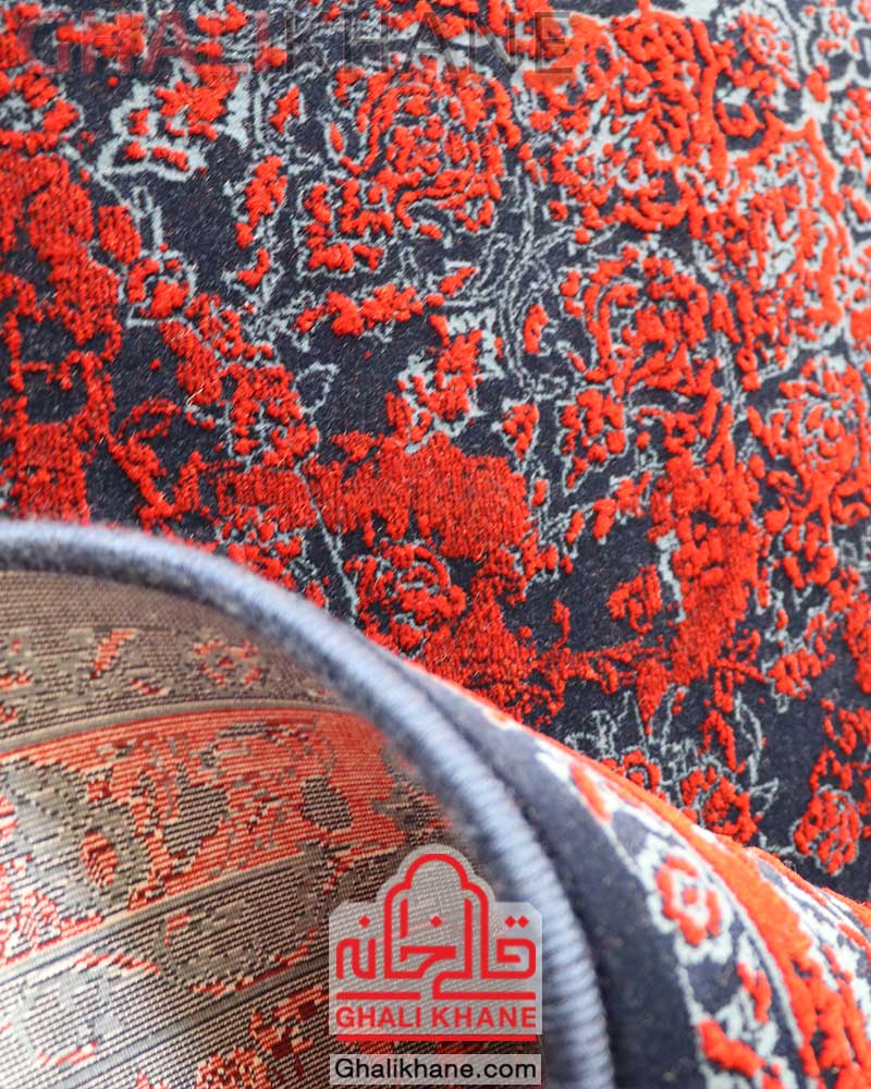 فرش ماشینی تهران طرح السا سرمه‌ای لاکی