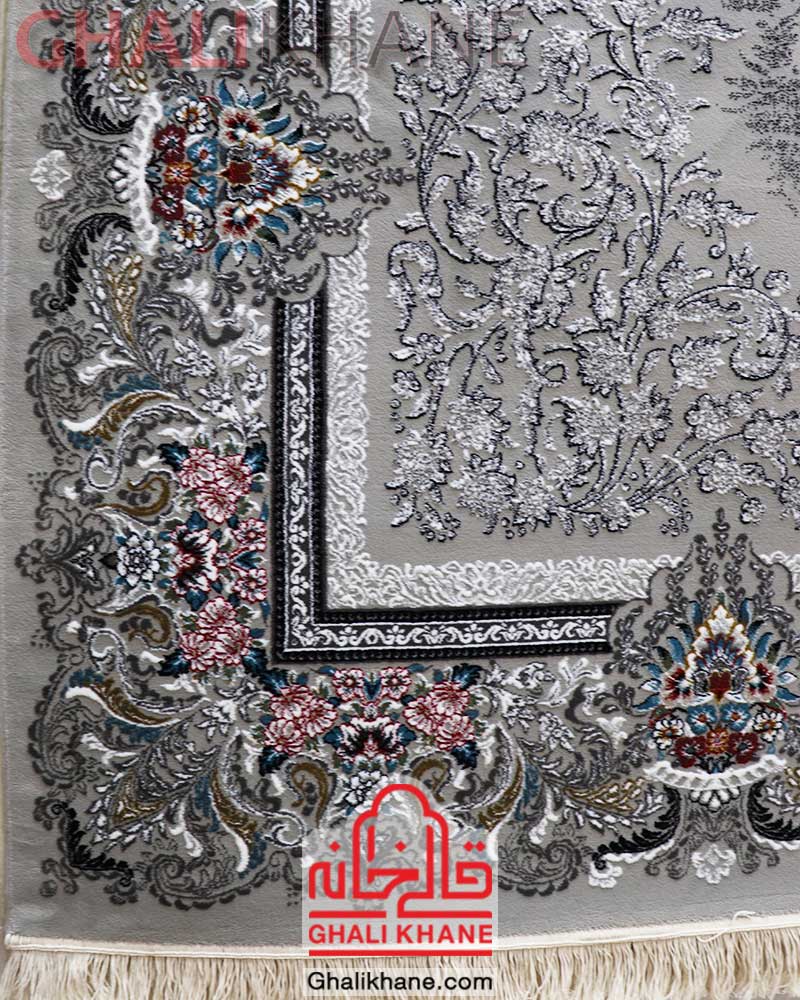 فرش نگین مشهد کد 724 نقره ای