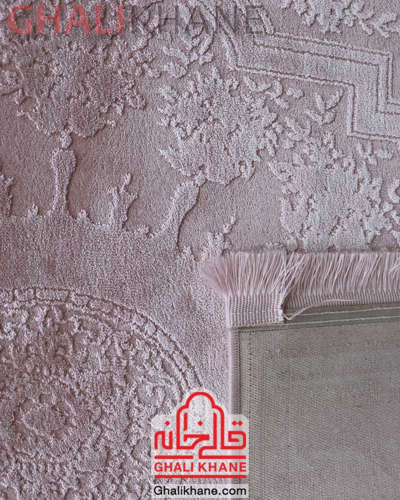 فرش زمرد مشهد کد 1910 صورتی